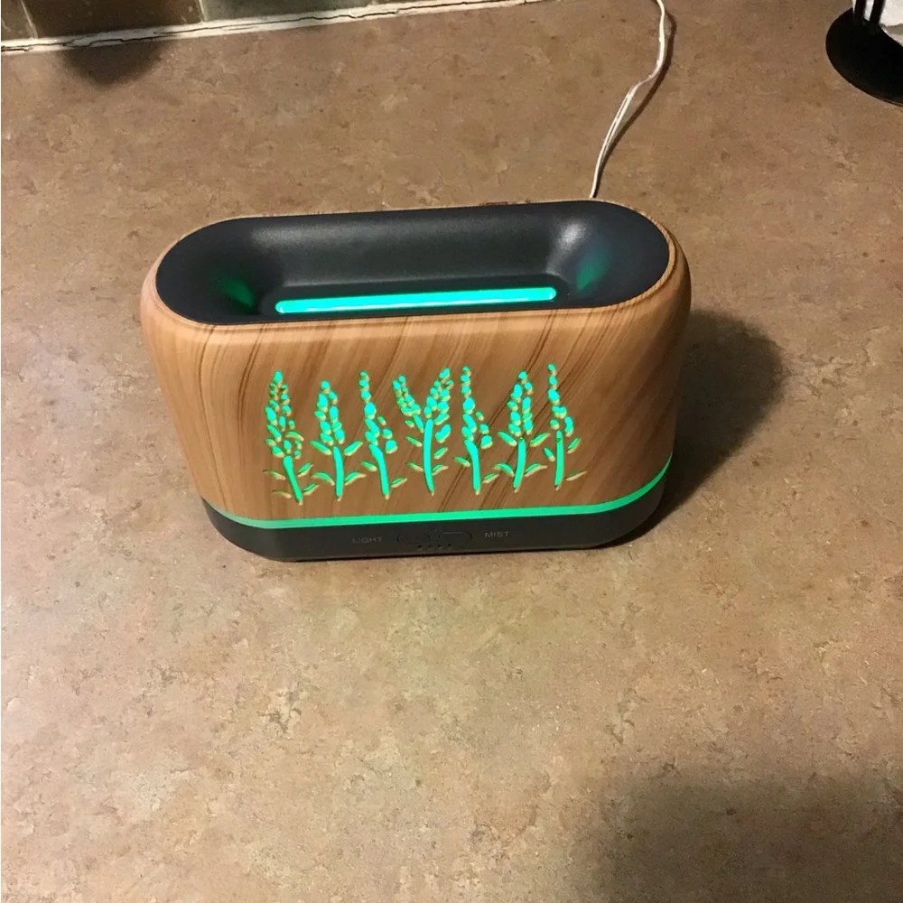 Wood Grain Essential Oil Diffuser amazing color changes you will love.
